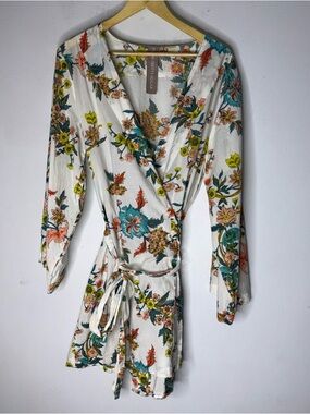 plum pretty sugar Floral Cotton Kimono Robe XL